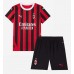 Camiseta AC Milan Alvaro Morata #7 Primera Equipación para niños 2024-25 manga corta (+ pantalones cortos)